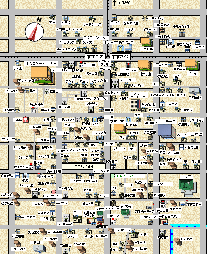 1965年のすすきのトルコ風呂MAP